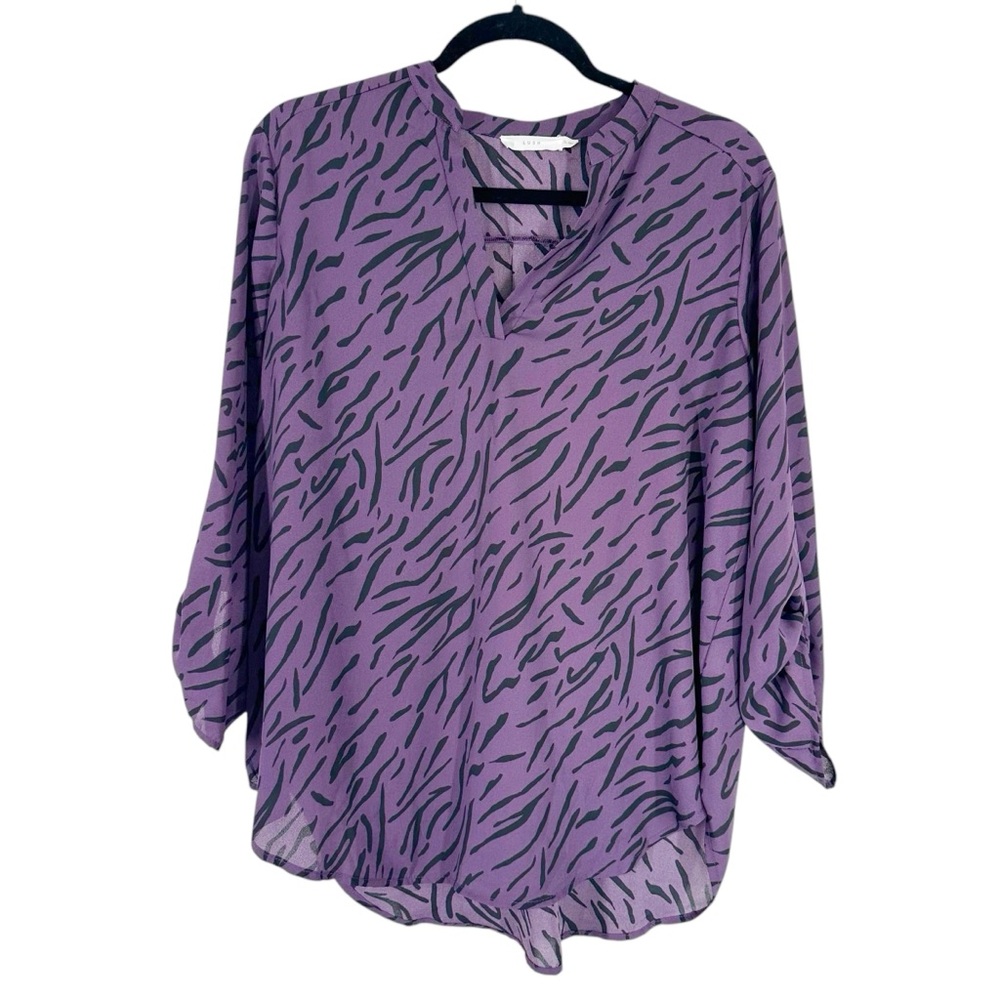 Lush Warren split neck blouse